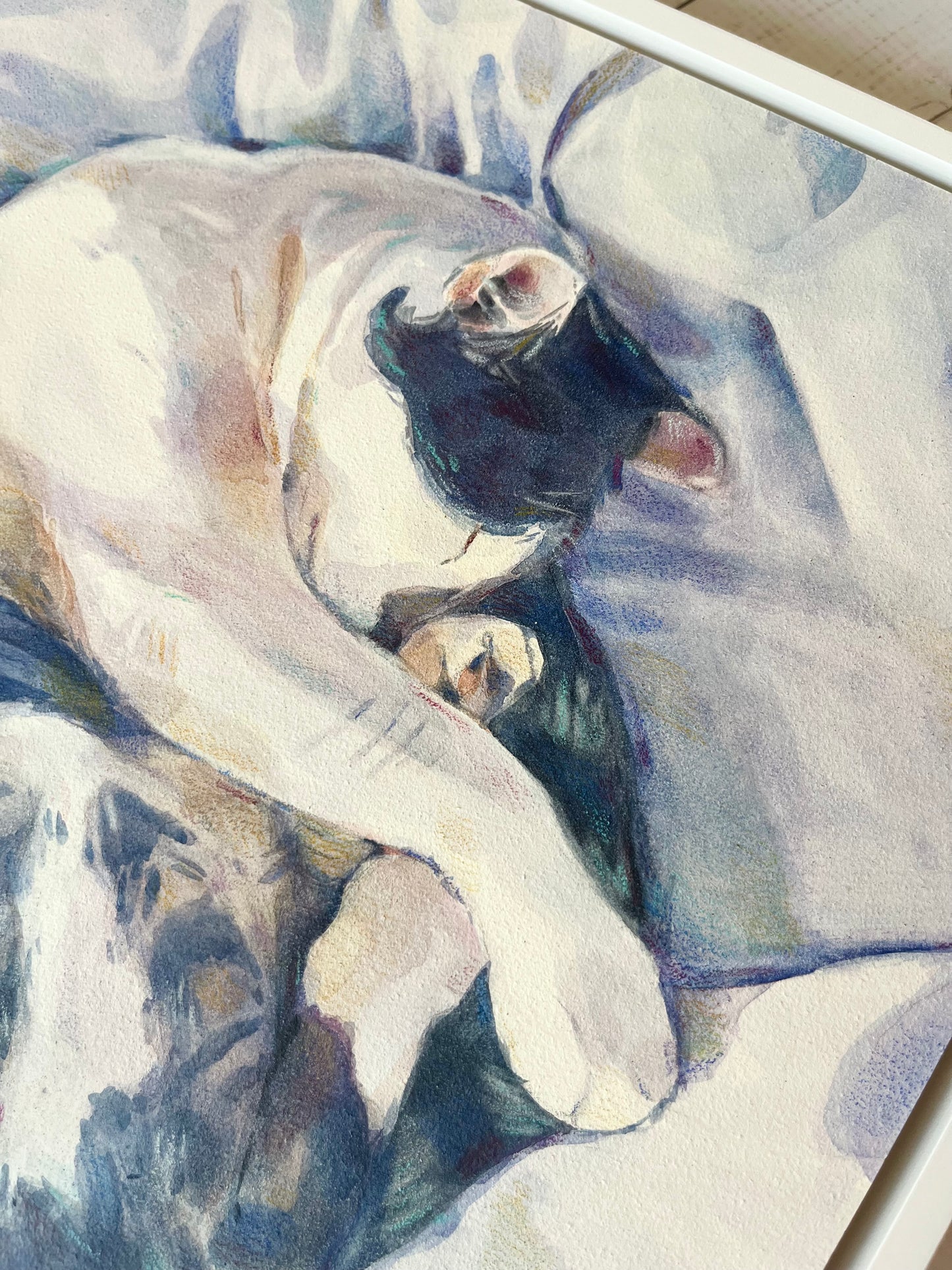 "Faire la Sieste" Original Mixed Media Painting
