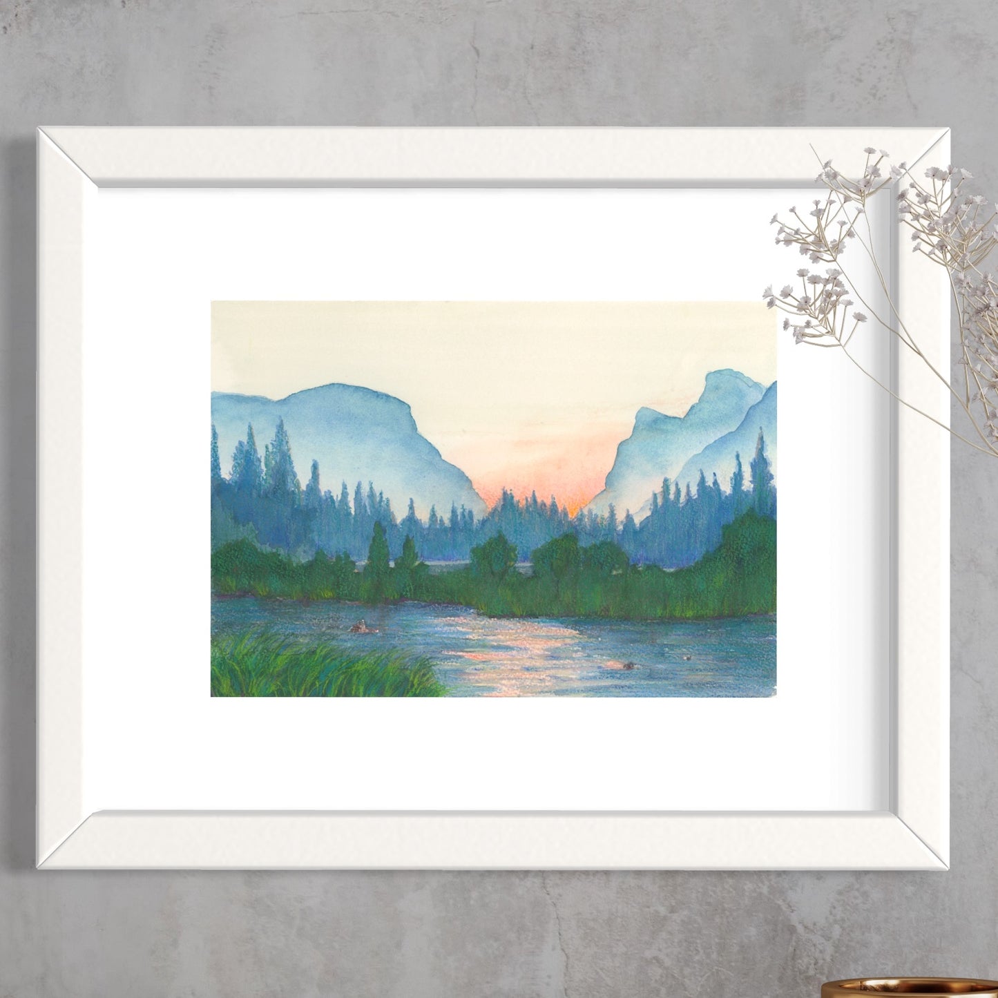 "Waterside" Original Mixed Media Painting