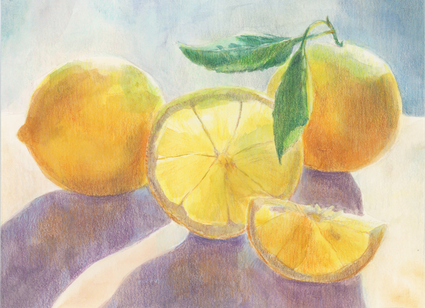 "Sunshine and Shadows" Original Mixed Media Painting