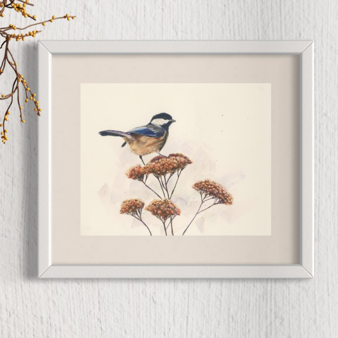 "Perched" Original Mixed Media Painting