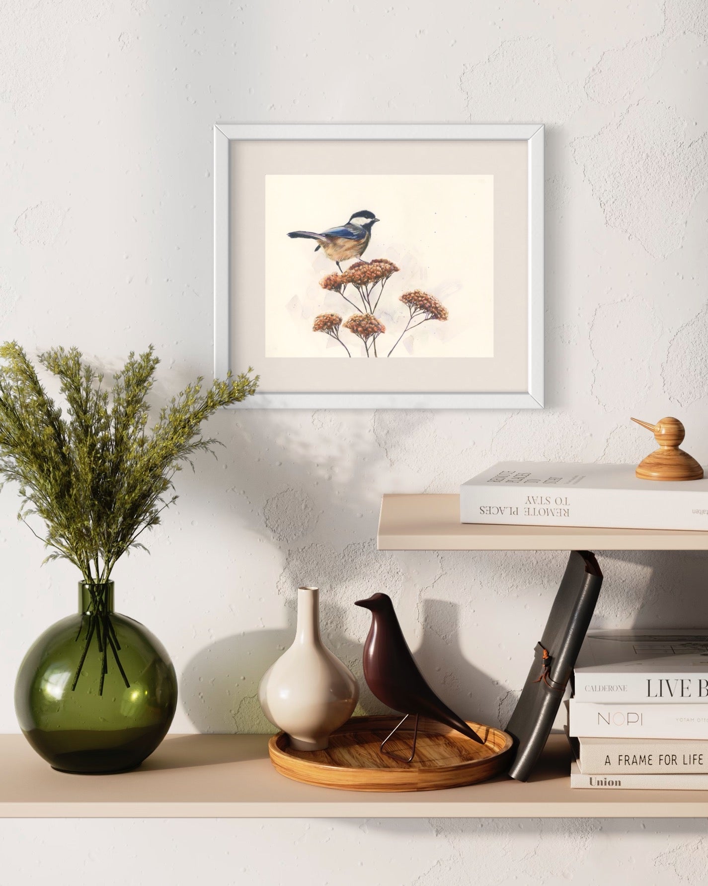 "Perched" Original Mixed Media Painting