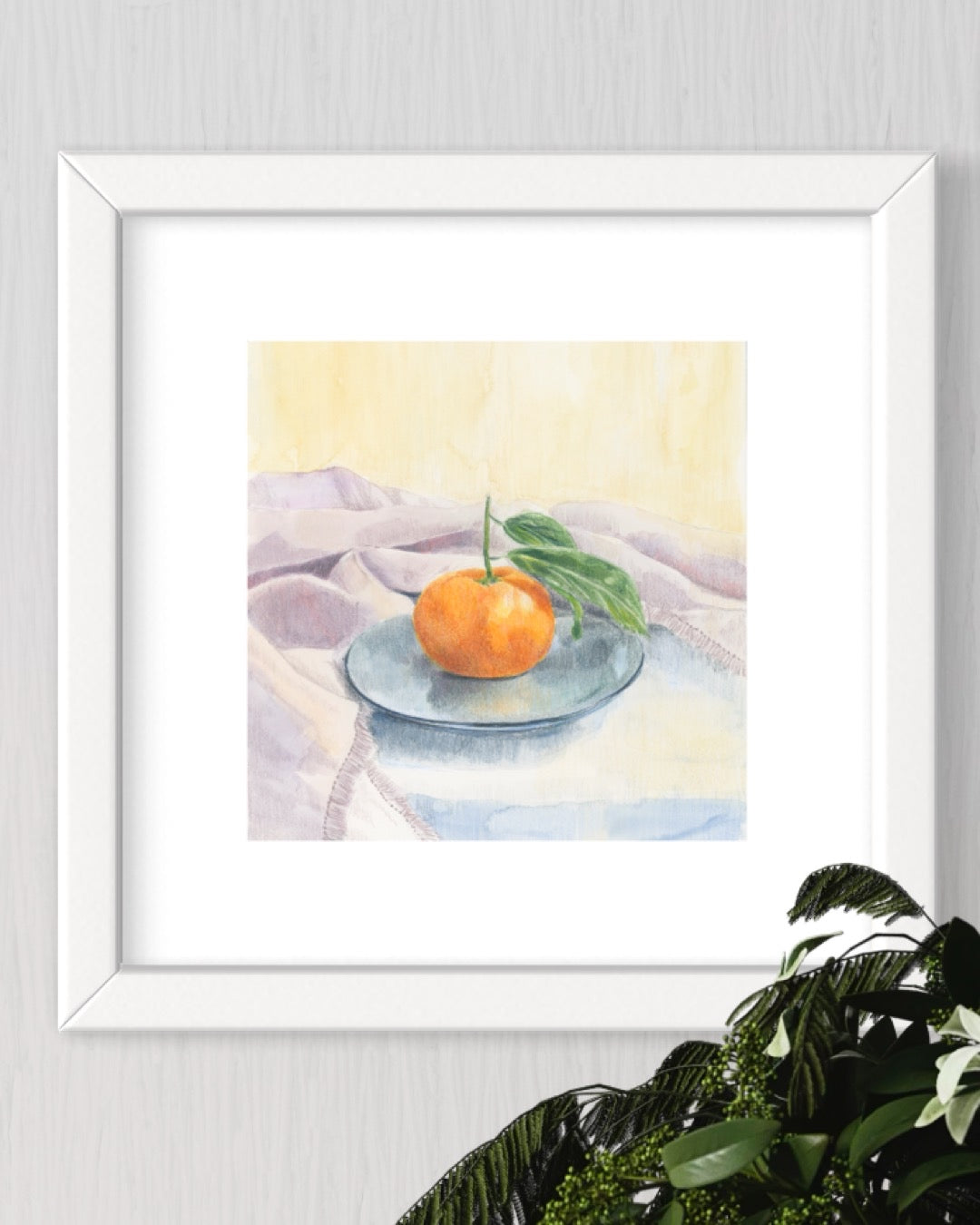 "Orange and Blue" Original Mixed Media Painting