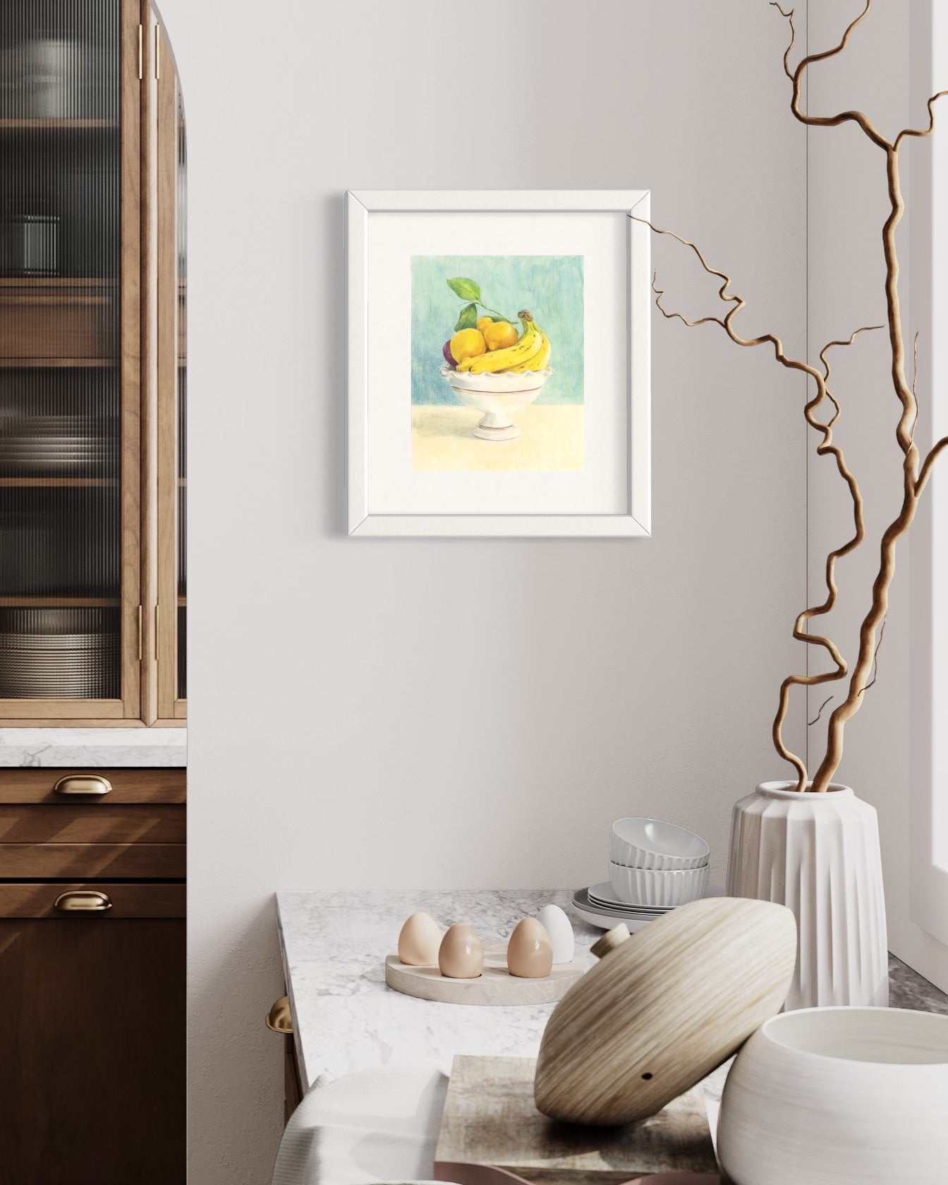 "Morning Fruit Bowl" Original Mixed Media Painting