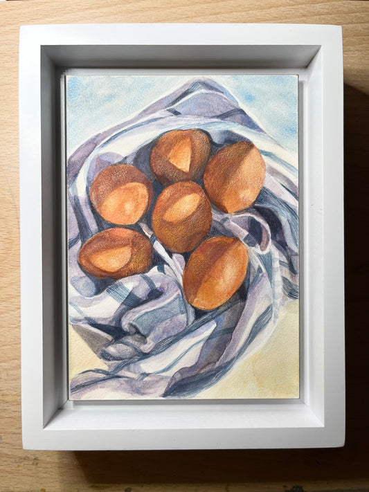 "Half Dozen" Original Mixed Media Painting