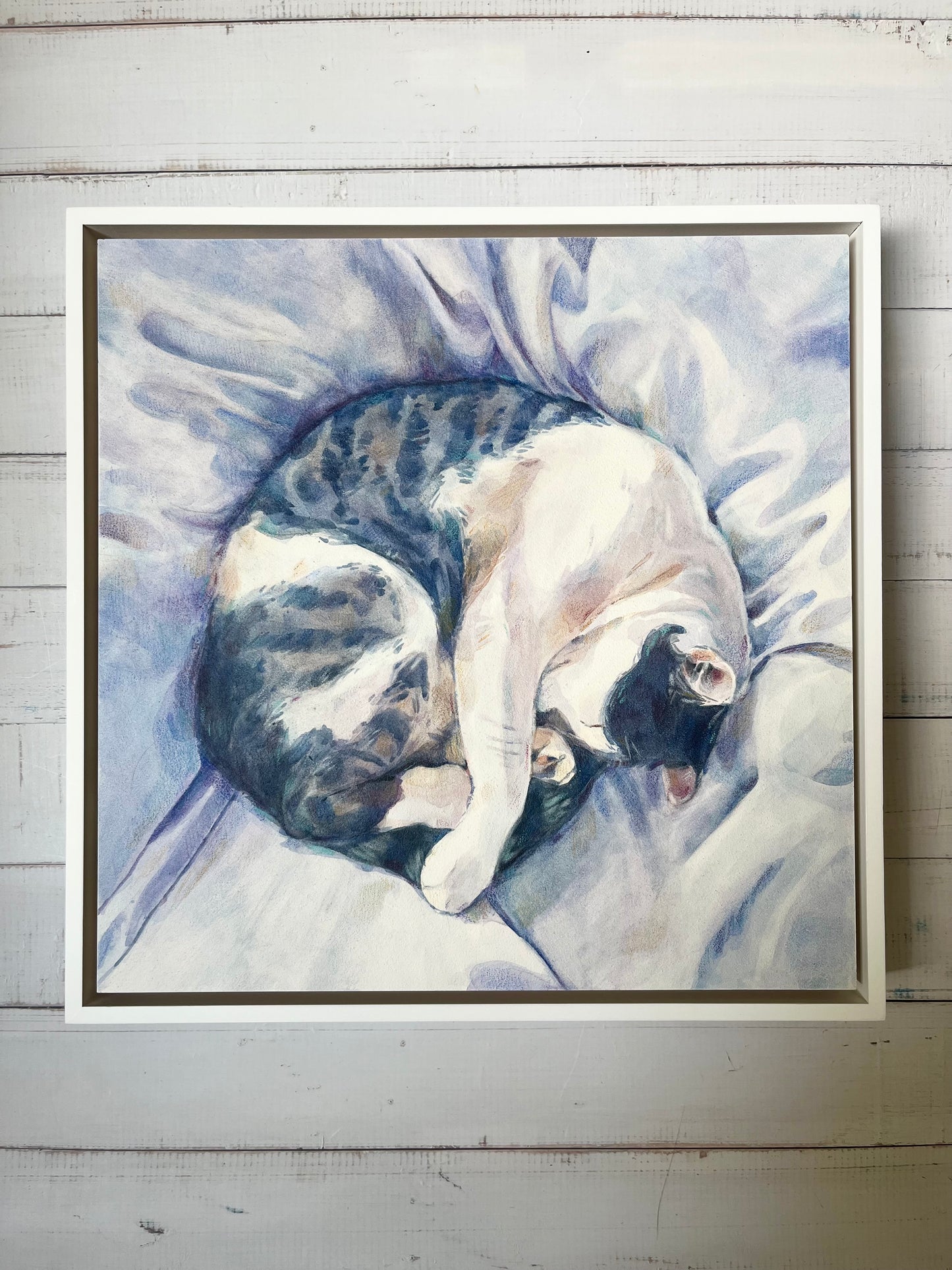 "Faire la Sieste" Original Mixed Media Painting